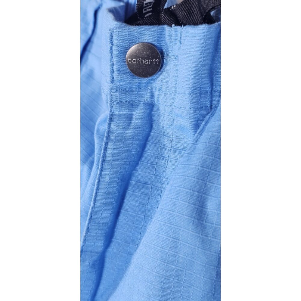 Carhartt Men's Straight Leg Utility Style Cargo Pants Blue XL Drawstring Waist - Picture 9 of 11